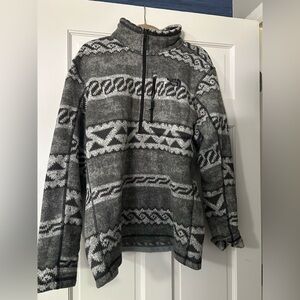 The North Face Black and White Zip Up Sweater